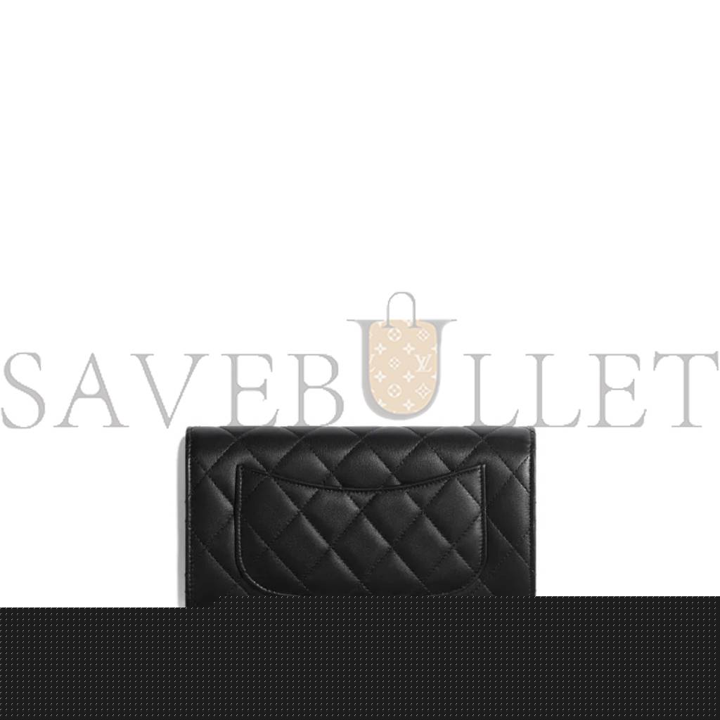 Ch*el classic long flap wallet silver hardware  ap0241 y01480 c3906 （19.5*10.5*3cm）